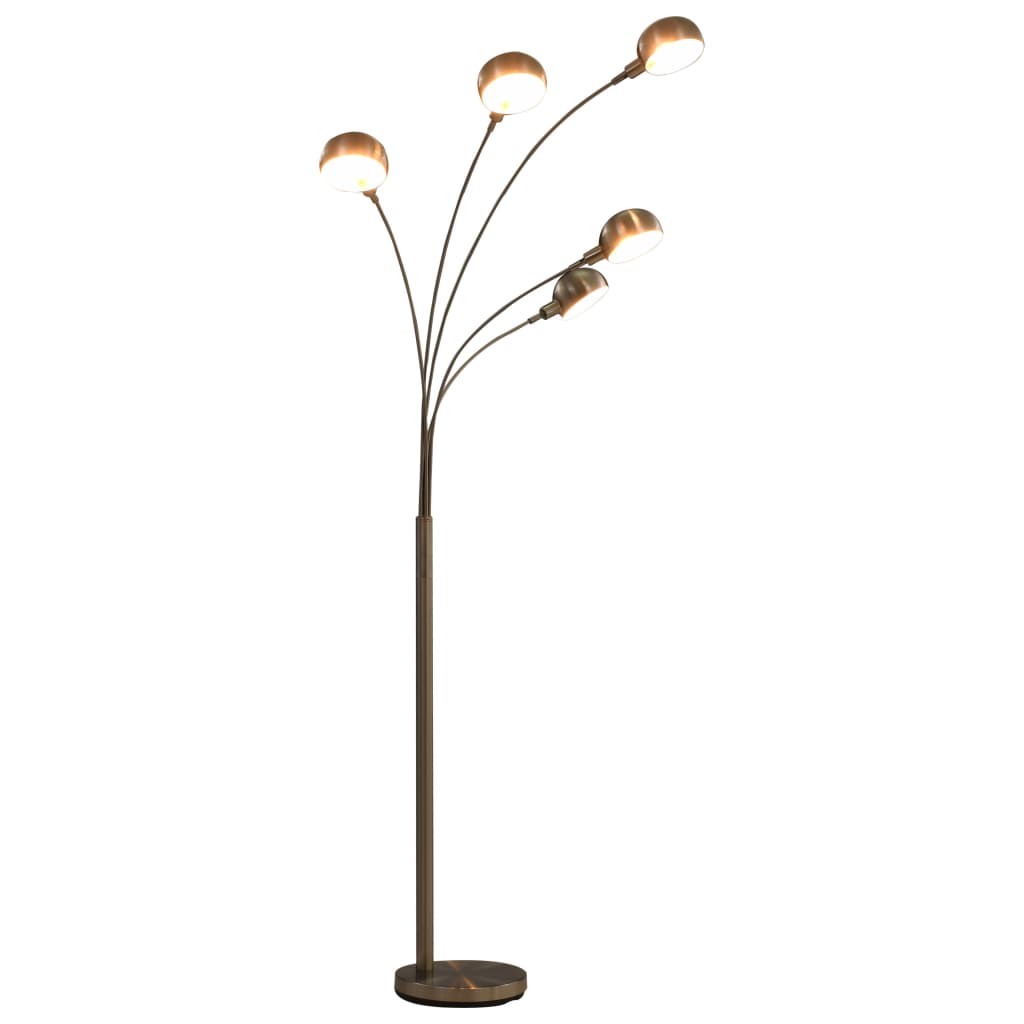 Golvlampa 200 Cm 5 X E14 Silver