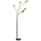 Golvlampa 200 Cm 5 X E14 Silver