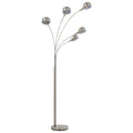 Golvlampa 200 Cm 5 X E14 Silver