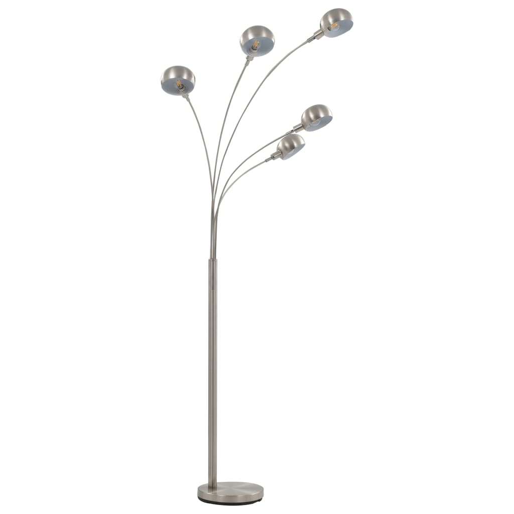 Golvlampa 200 Cm 5 X E14 Silver