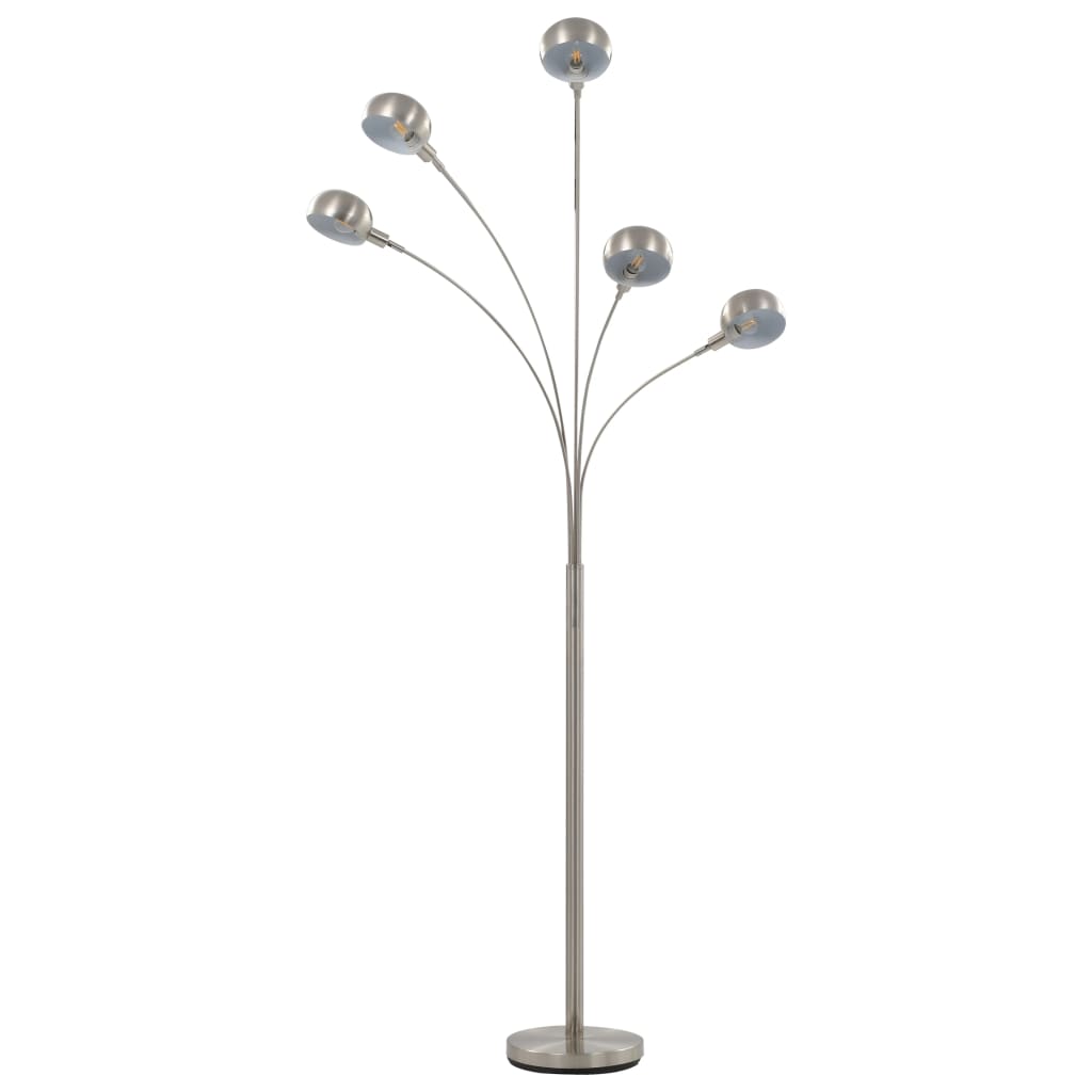 Golvlampa 200 Cm 5 X E14 Silver