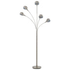 Golvlampa 200 Cm 5 X E14 Silver
