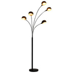 Golvlampa 200 Cm 5 X E14 Silver