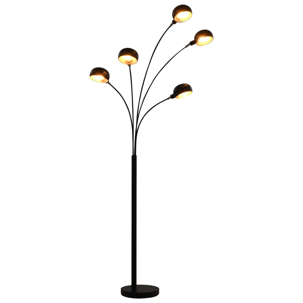 Golvlampa 200 Cm 5 X E14 Silver