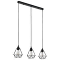 Taklampa Med Diamantdesign Svart 3 X E27-Lampa