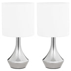 Bordslampor 2 St Touch-Knapp Vit E14