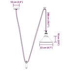 Pendellampa Höjdjusterbar E27 Ø 22 Cm Metall