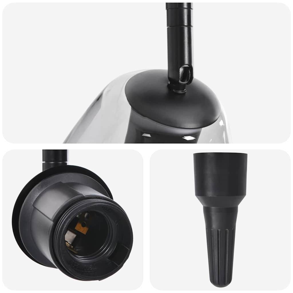 Takspotlight Svart 54 X 13 X 26 Cm Glas Och Metall