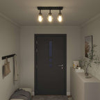 Takspotlight Svart 54 X 13 X 26 Cm Glas Och Metall