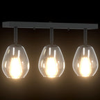 Takspotlight Svart 54 X 13 X 26 Cm Glas Och Metall