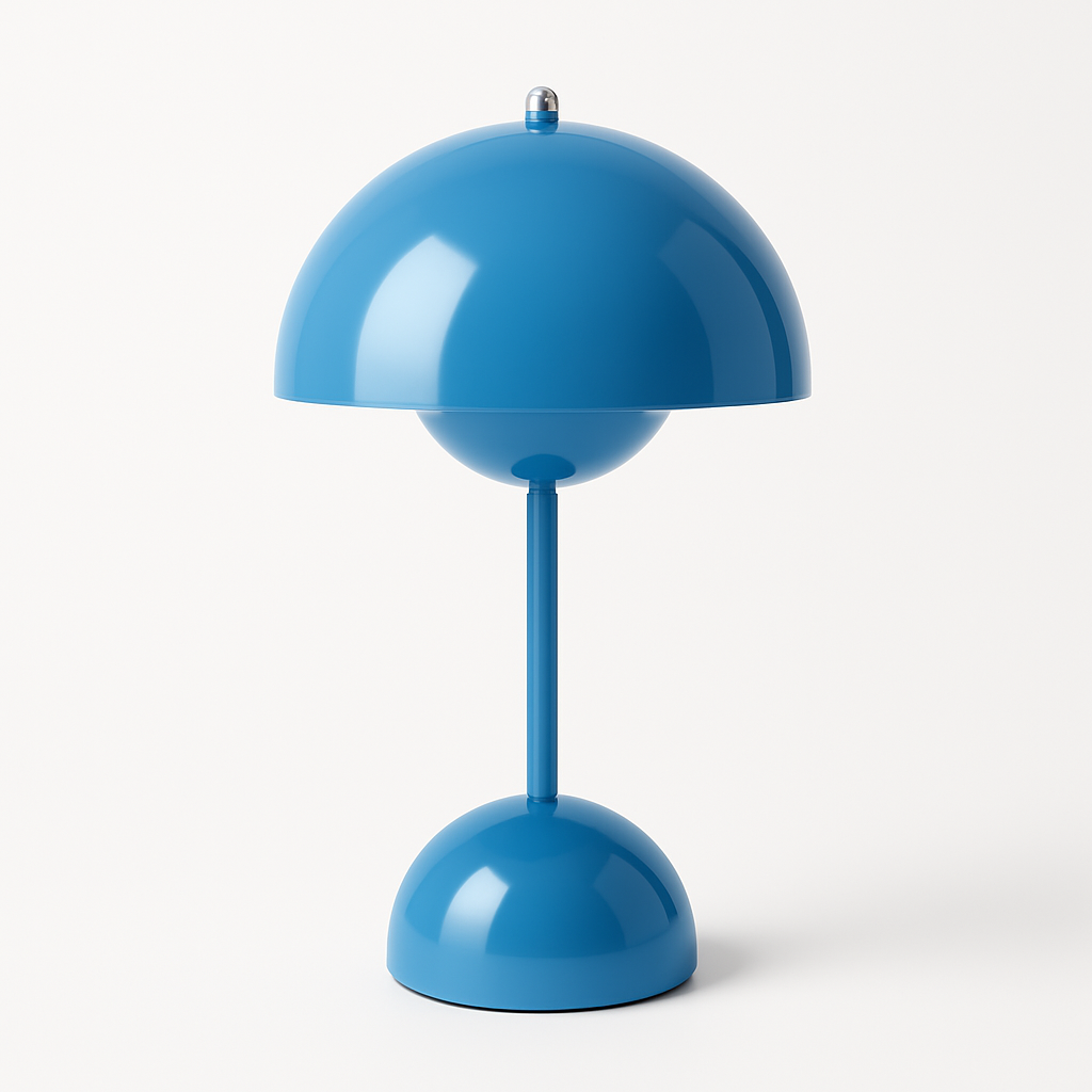 Flower Bordslampa Blå Glansig