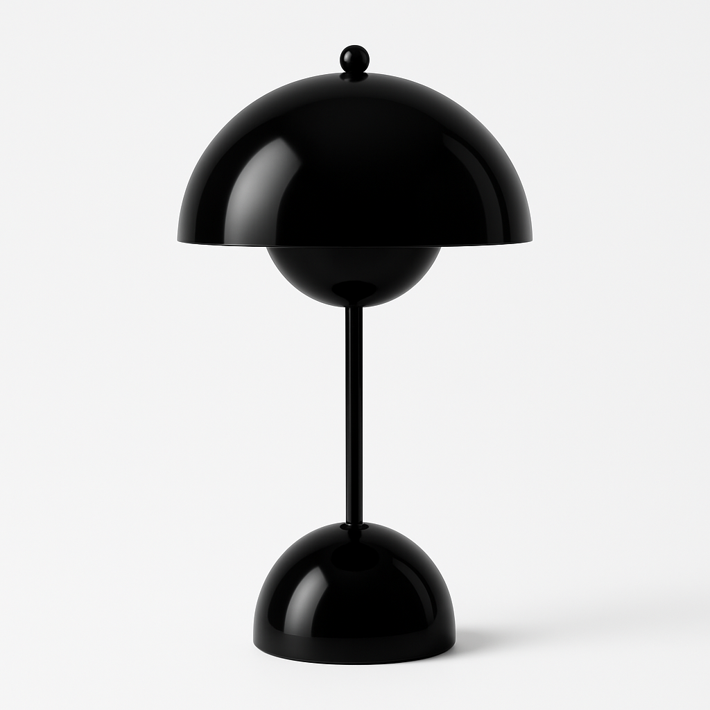 Flower Bordslampa Svart Glansig