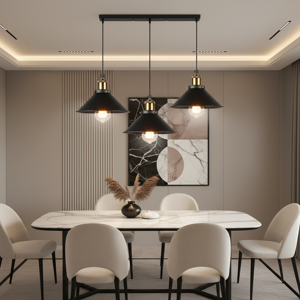 Lyxig produktbild 1 - Taklampor över elegant matbord