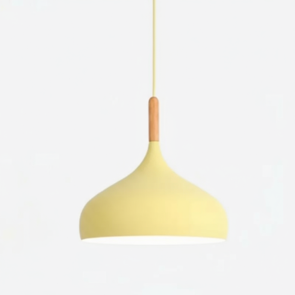 Macaron taklampa gul