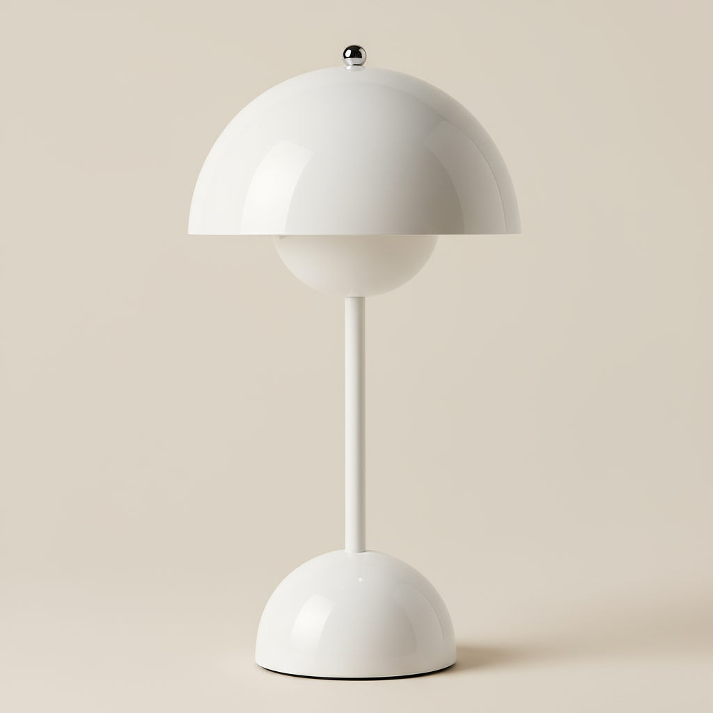 Vit glansig Flower Bud Light